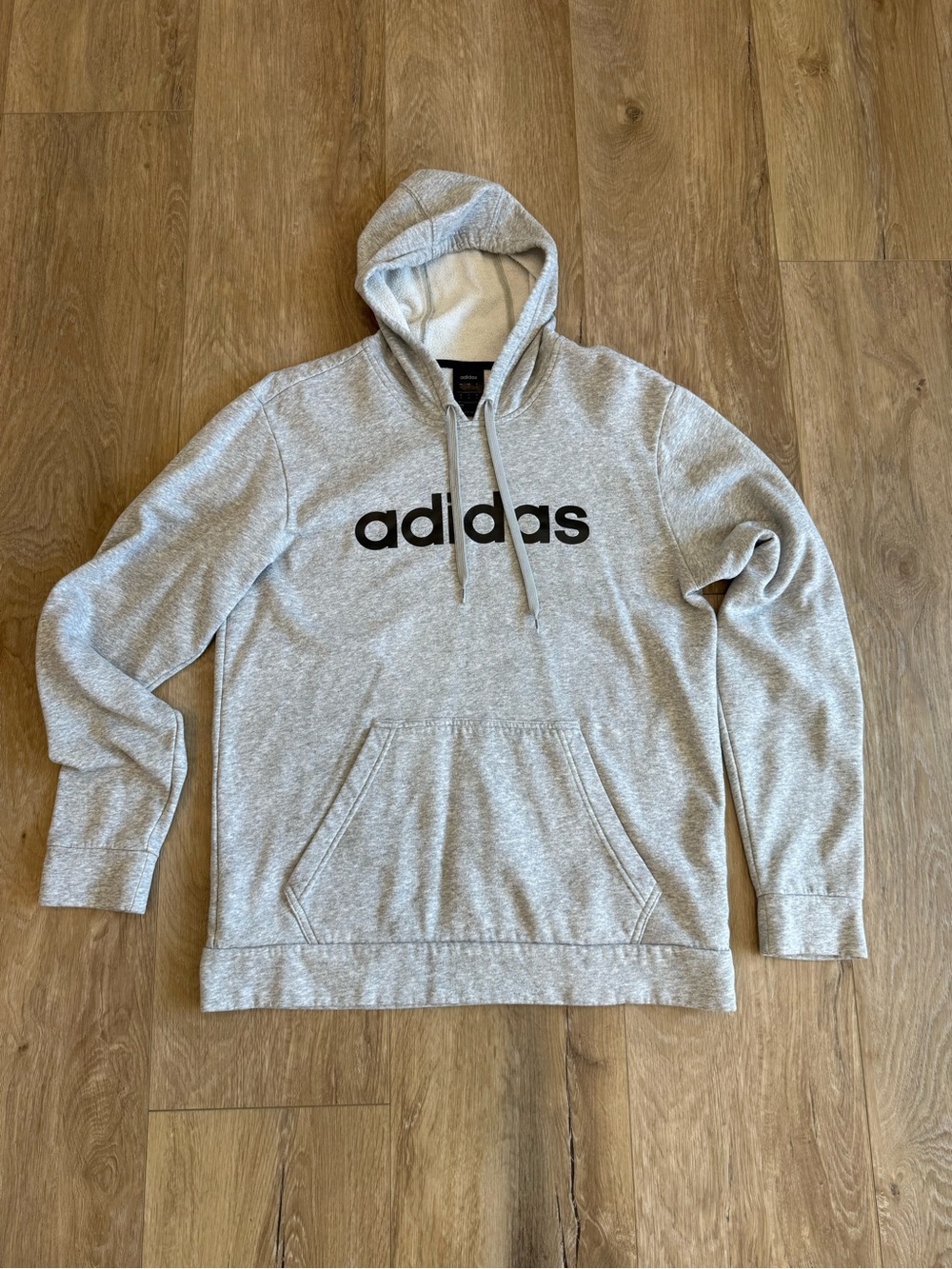 adidas Men's Gray Logo Hoodie